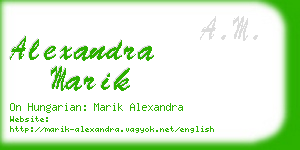 alexandra marik business card
